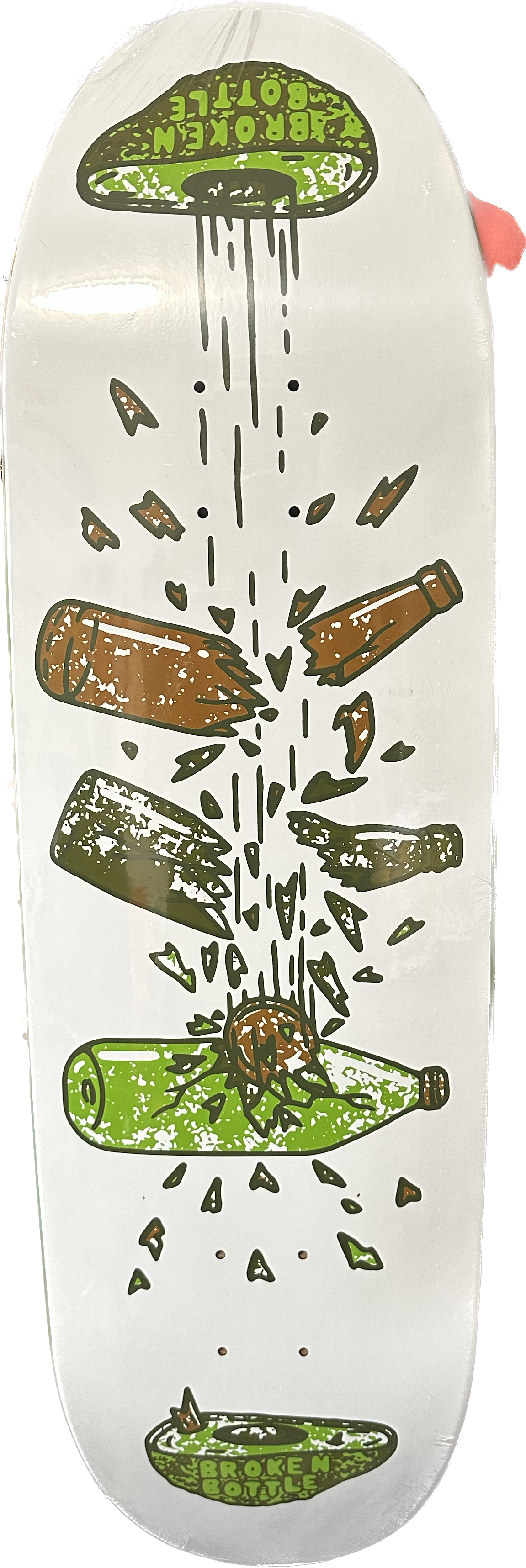 Broken Bottle-Avocado Glass-Egg Shape Deck